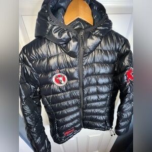 Adidas Women’s Large Tijuana Club Soccer Futbol Down Puffer Jacket Black L